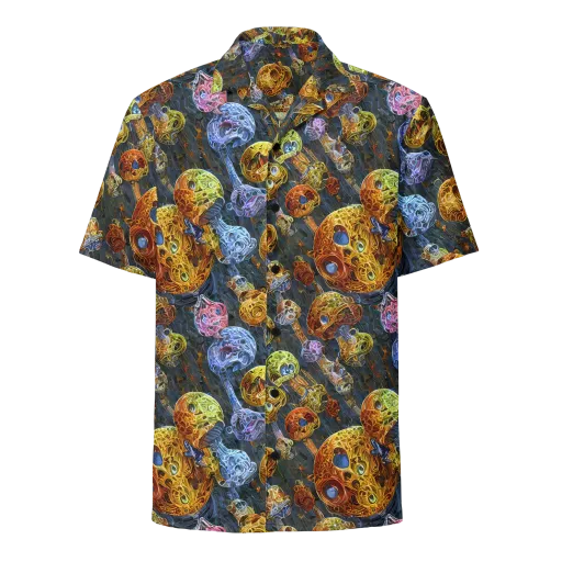 Prismatic Ruins on a Button Shirt