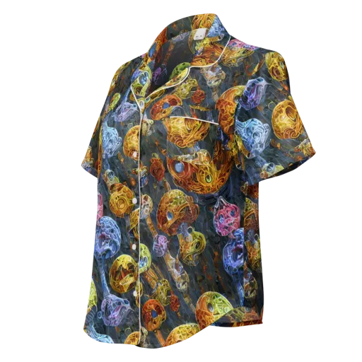 Prismatic Ruins on a Women's Short Sleeve Pajama Top