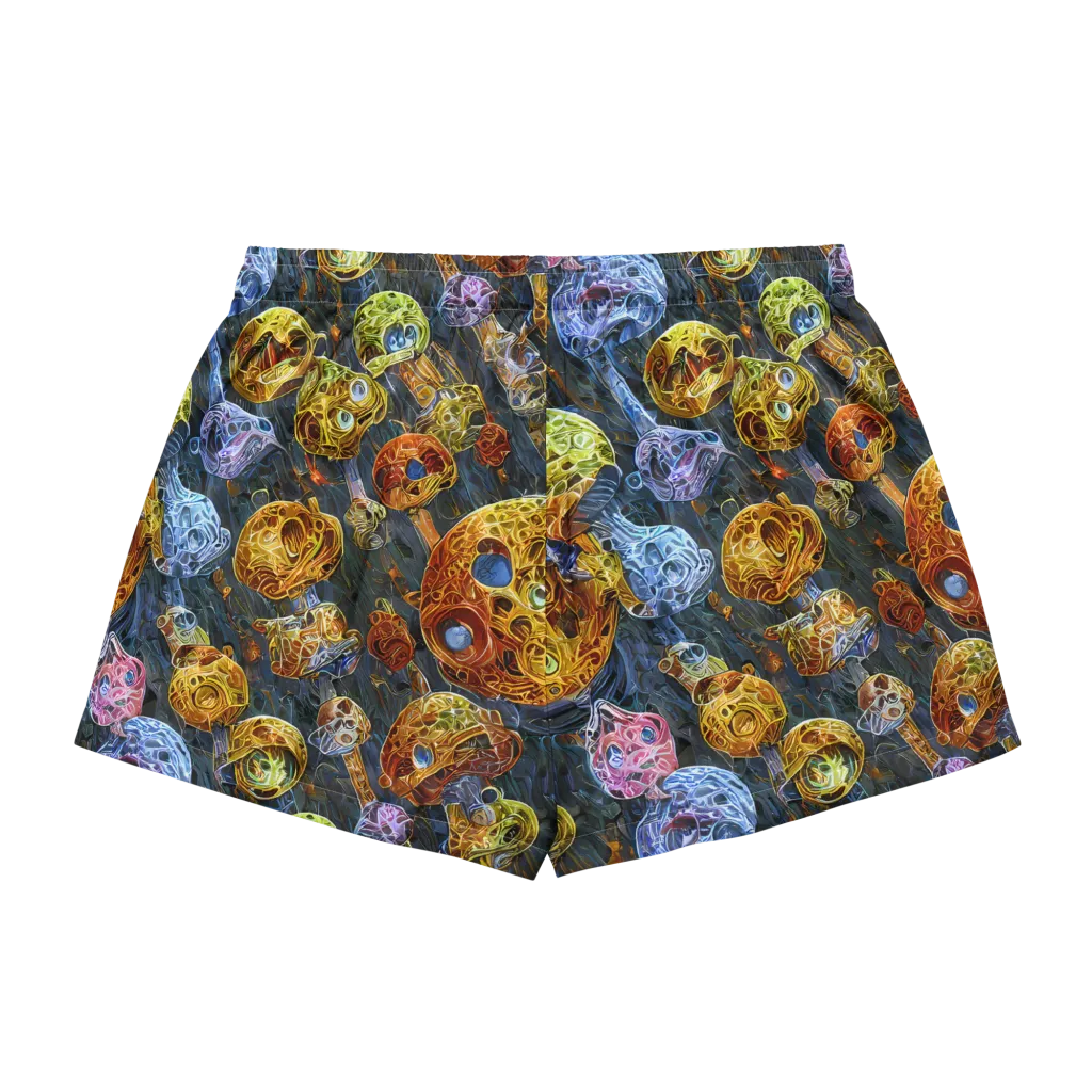 Prismatic Ruins on Women's Pajama Shorts — Back
