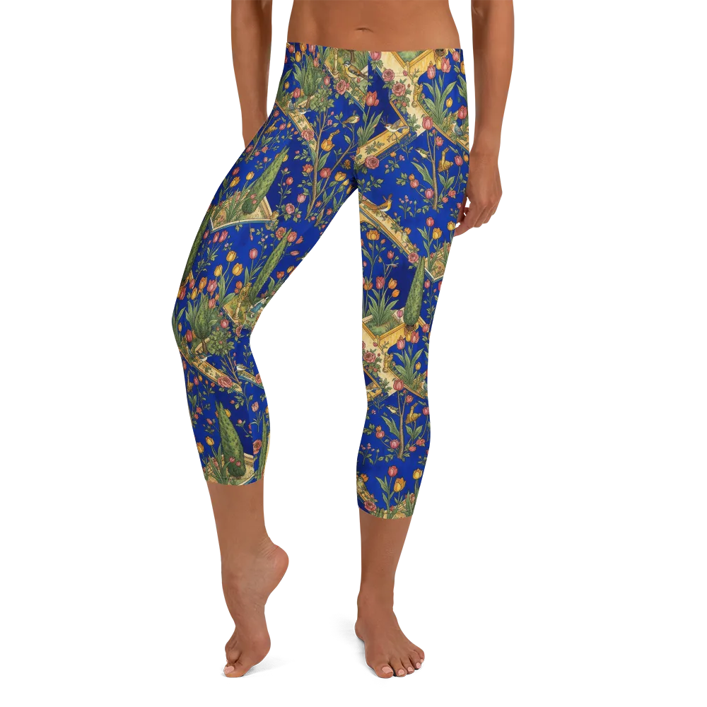 Cobalt Paradise on Capri Leggings — Front
