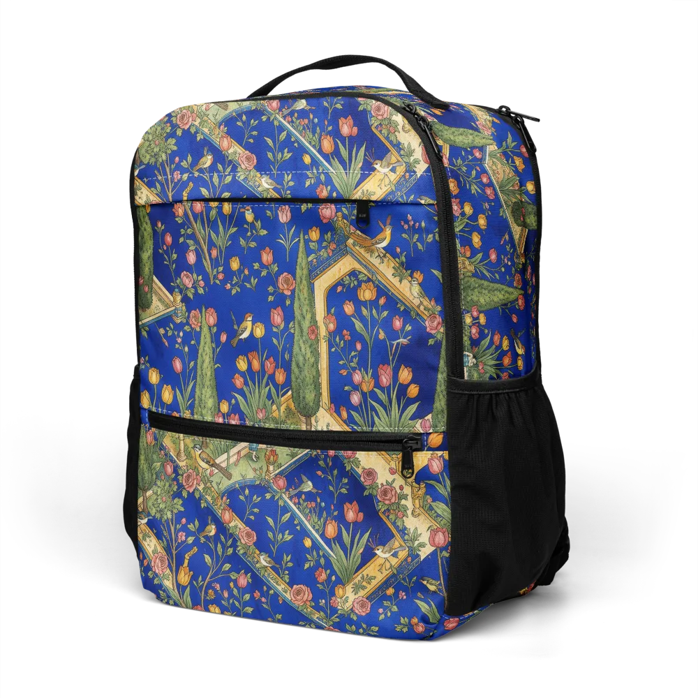 Cobalt Paradise on Utility Backpack — Left Front