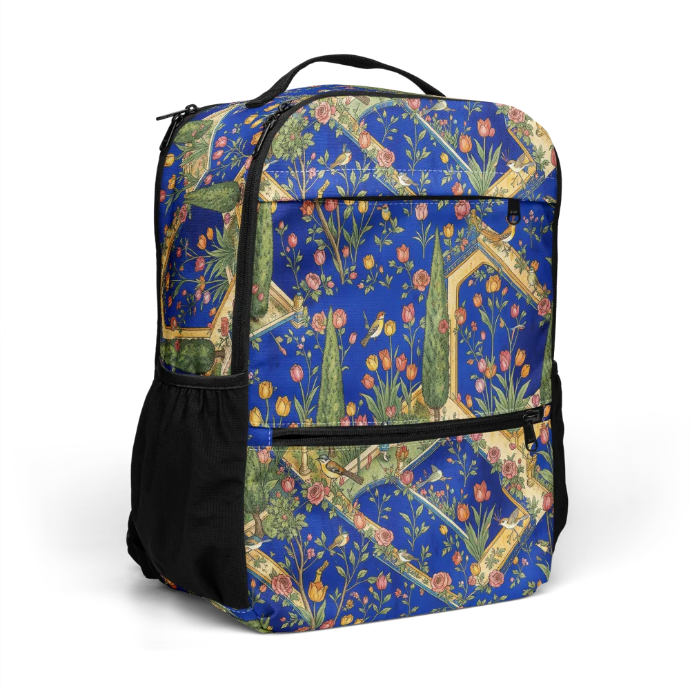 Cobalt Paradise on Utility Backpack — Right Front