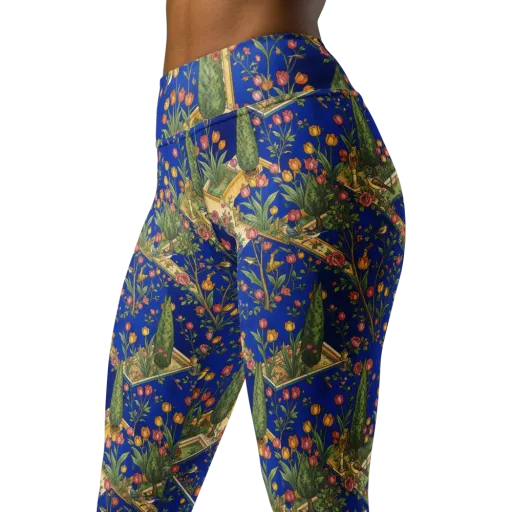 Cobalt Paradise on a Yoga Leggings