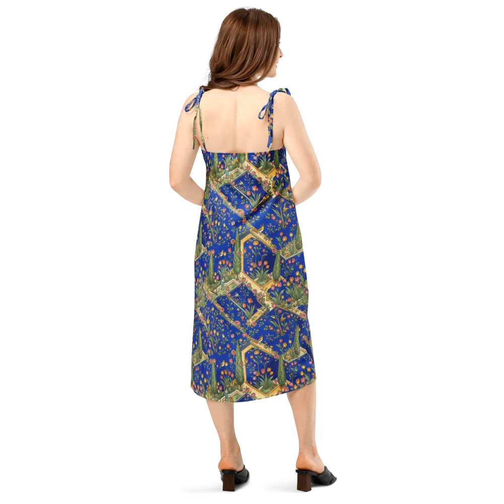 Cobalt Paradise on Slip Dress — Back