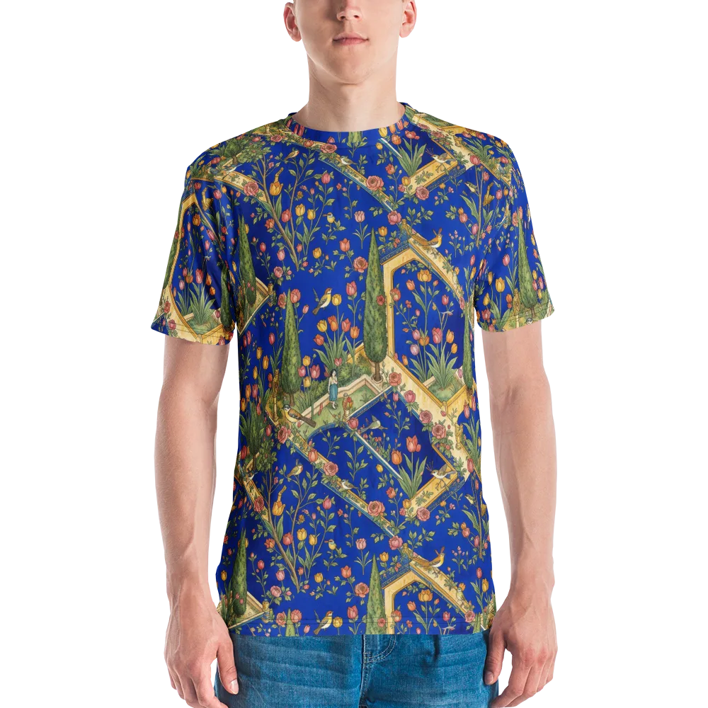 Cobalt Paradise on Men's Crew Neck T-Shirt — Front