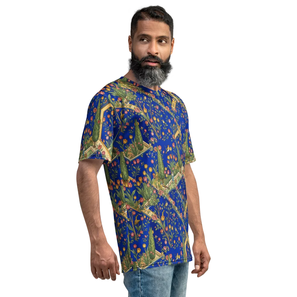 Cobalt Paradise on Men's Crew Neck T-Shirt — Right