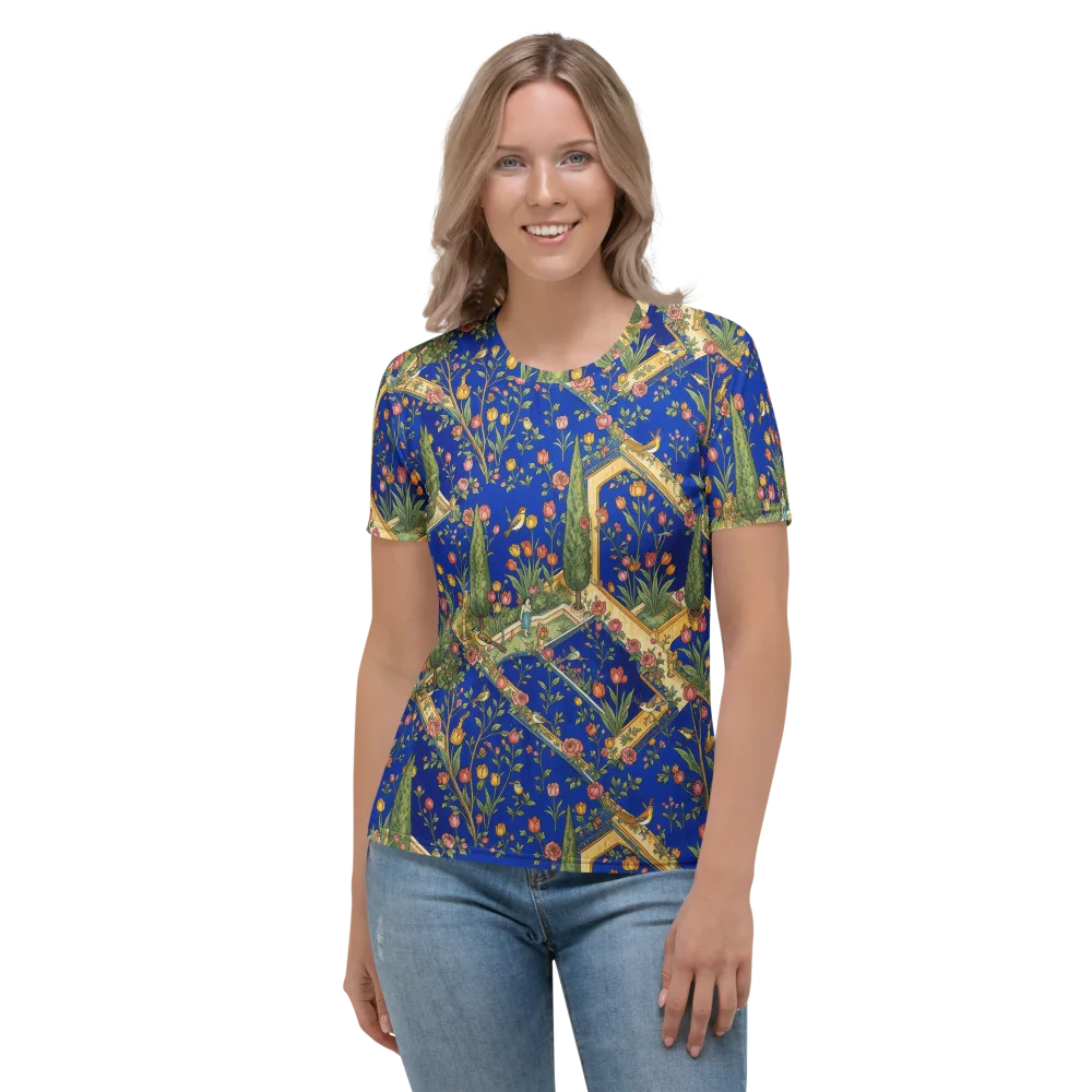 Cobalt Paradise on Women's Crew Neck T-Shirt — Front