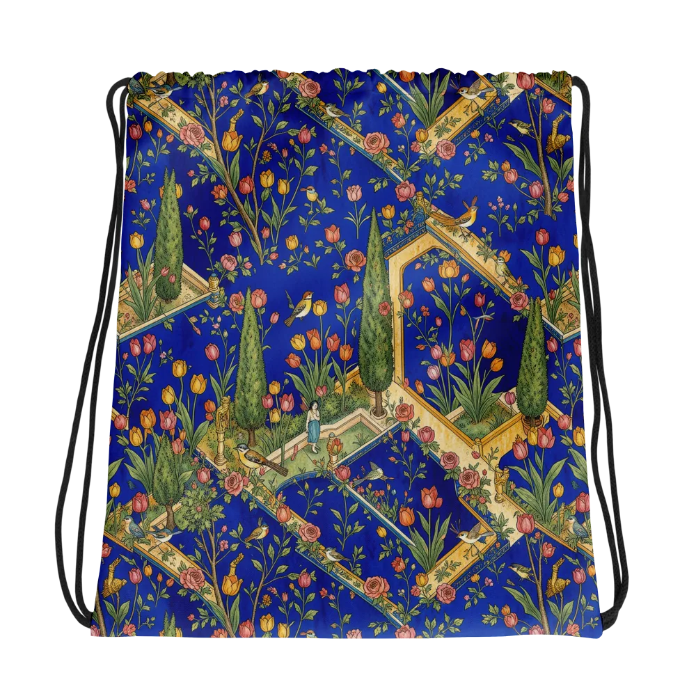 Cobalt Paradise on Drawstring Bag — Photo