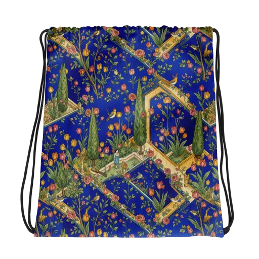 Cobalt Paradise on a Drawstring Bag