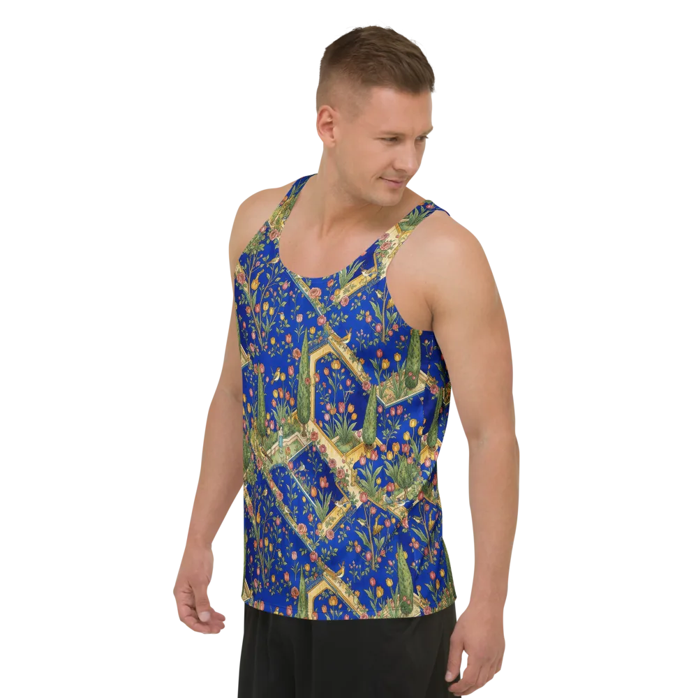 Cobalt Paradise on Men's Tank Top — Left Front