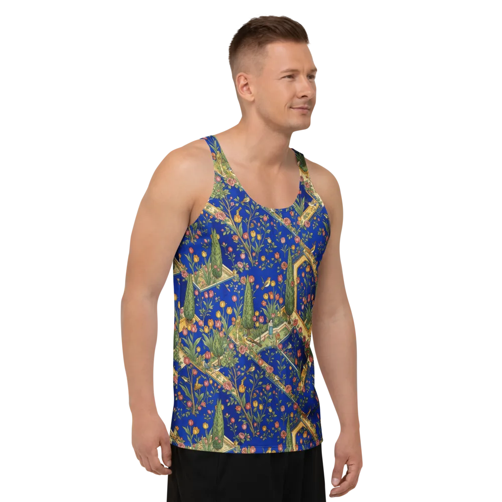 Cobalt Paradise on Men's Tank Top — Right Front