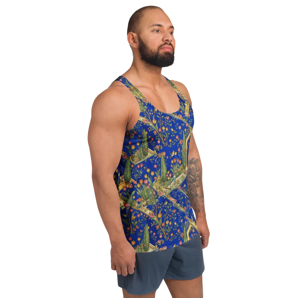 Cobalt Paradise on Men's Tank Top — Right Front