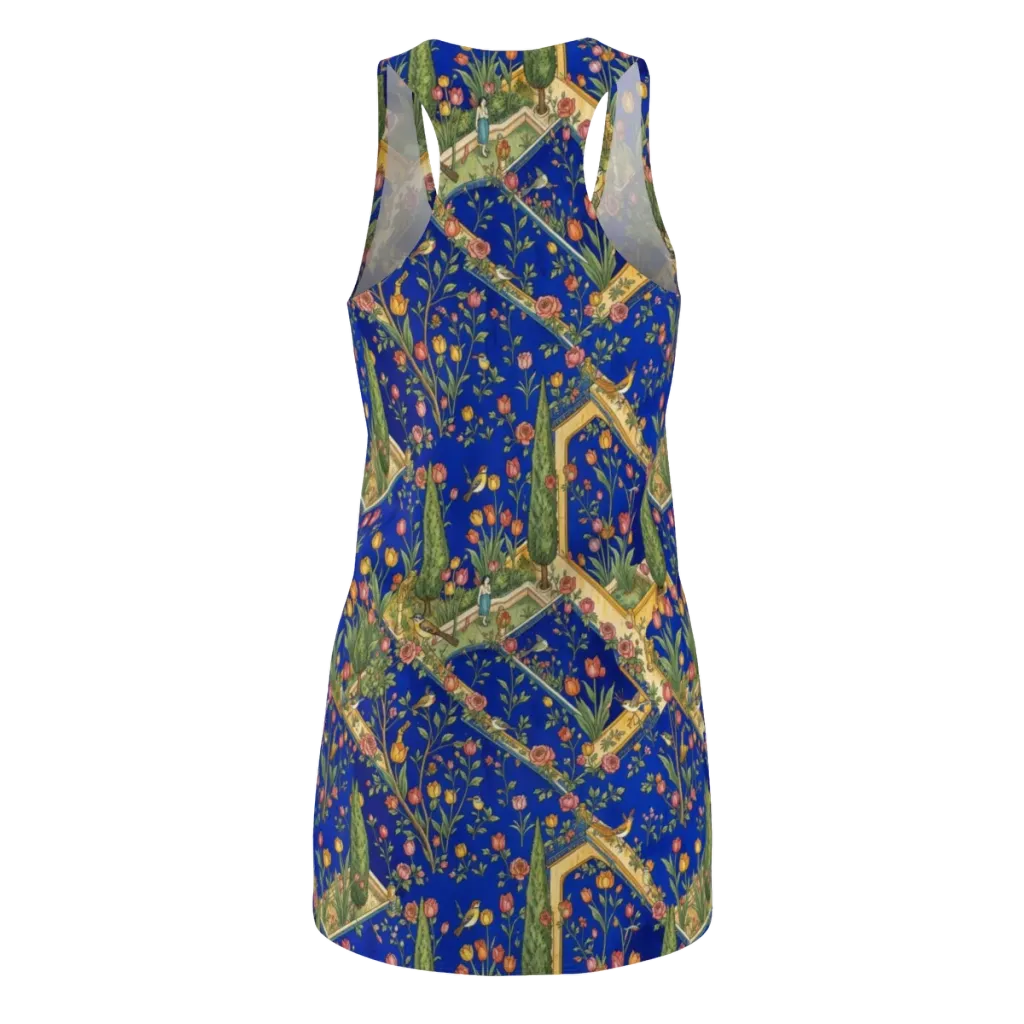 Cobalt Paradise on Racerback Dress — Back