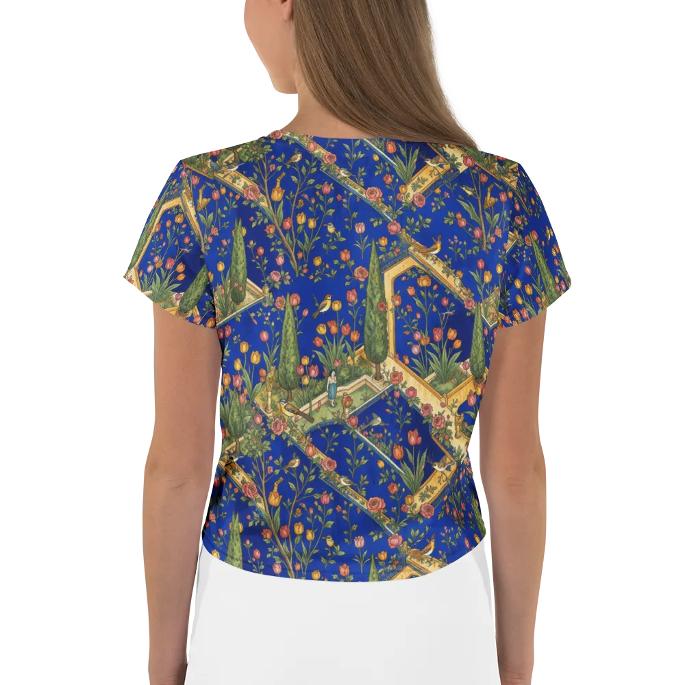Cobalt Paradise on Crop Tee — Back