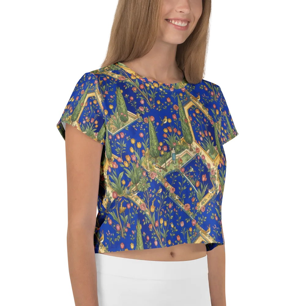 Cobalt Paradise on Crop Tee — Right