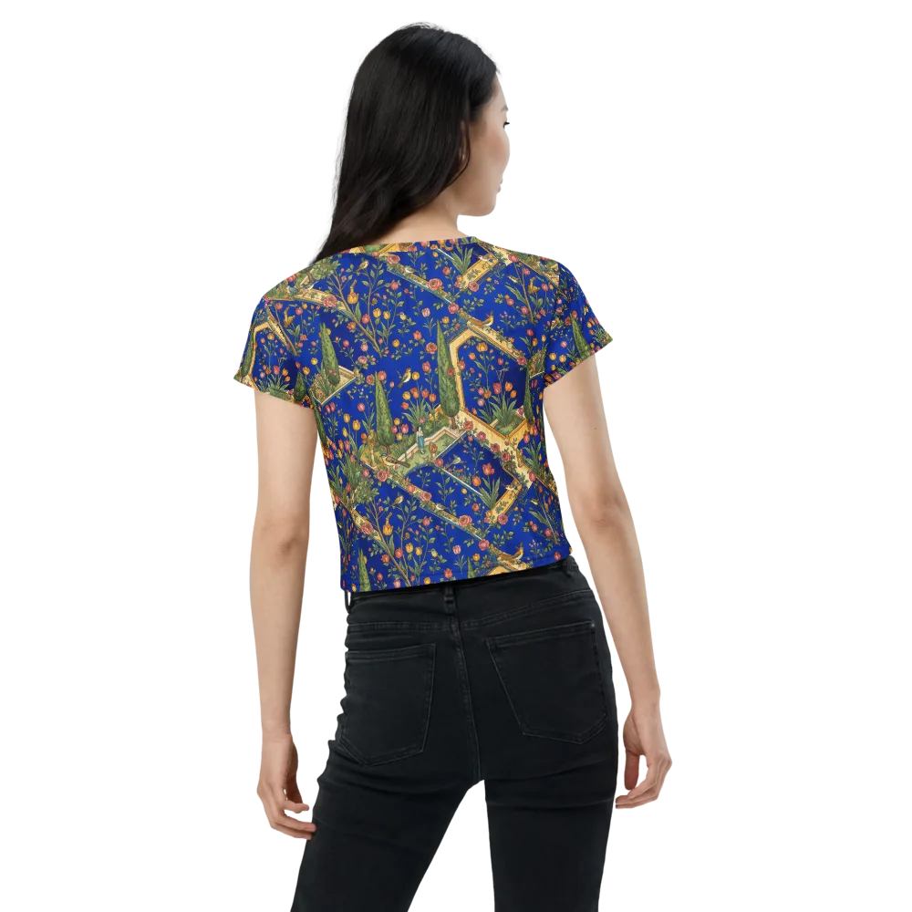 Cobalt Paradise on Crop Tee — Back