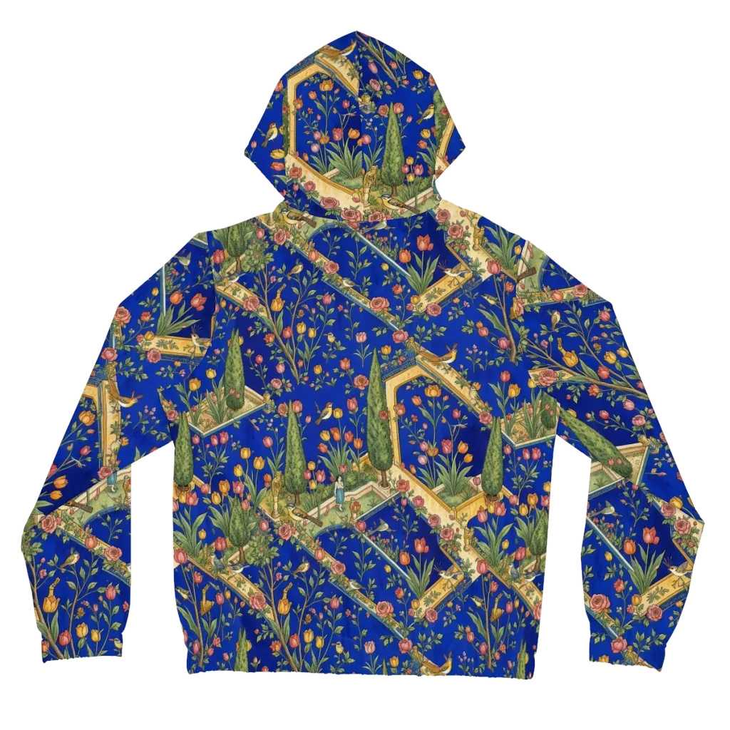 Cobalt Paradise on Women's Full-Zip Hoodie — Back