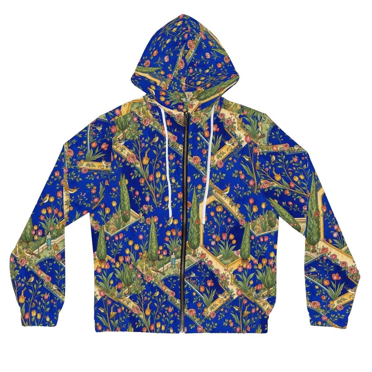 Cobalt Paradise on Women's Full-Zip Hoodie — Front
