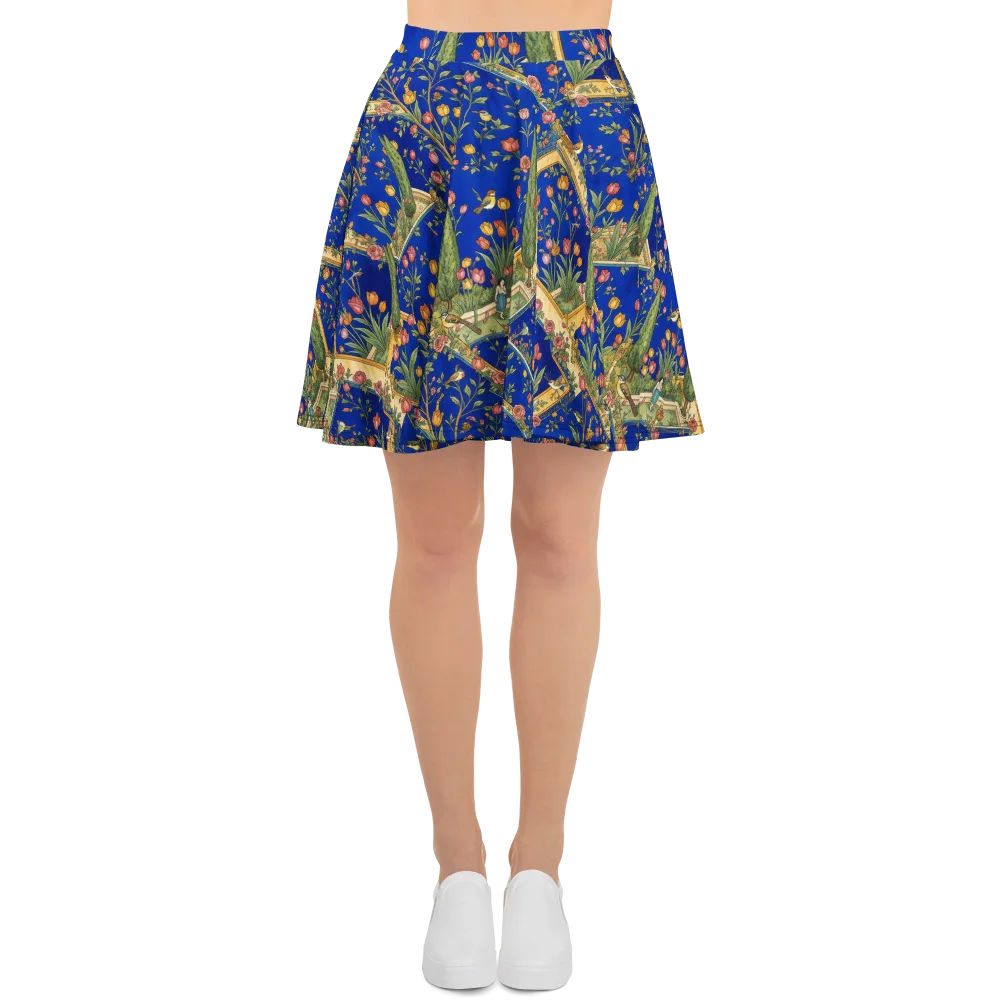 Cobalt Paradise on Skater Skirt — Front