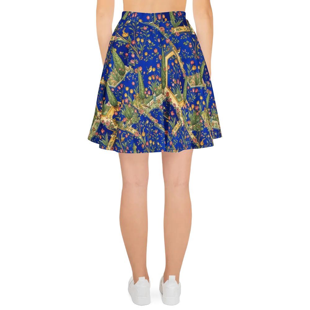 Cobalt Paradise on Skater Skirt — Back