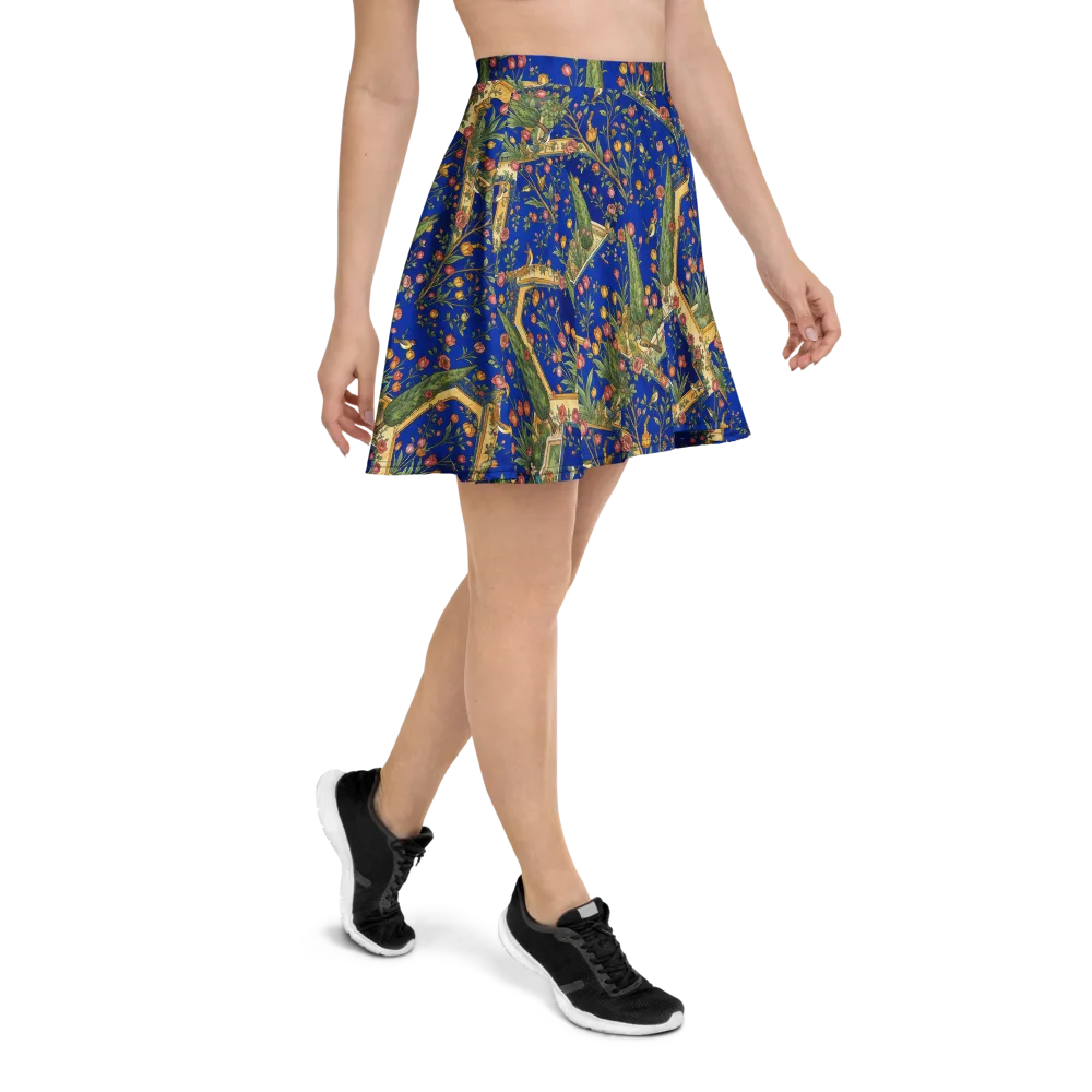 Cobalt Paradise on Skater Skirt — Right