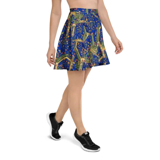 Cobalt Paradise on a Skater Skirt