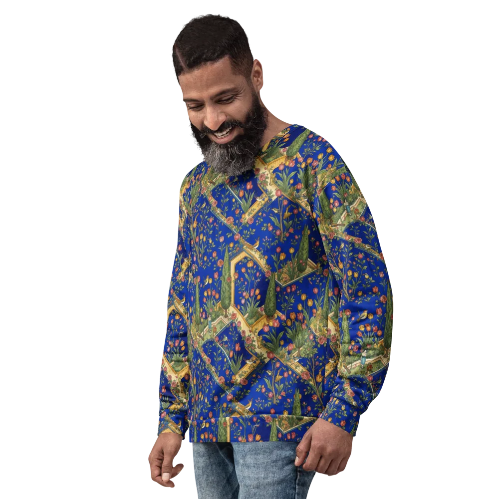 Cobalt Paradise on Sweatshirt — Left Front