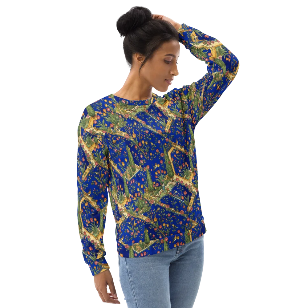 Cobalt Paradise on Sweatshirt — Right Front