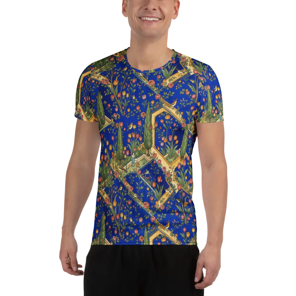 Cobalt Paradise on Men's Athletic T-Shirt — Front