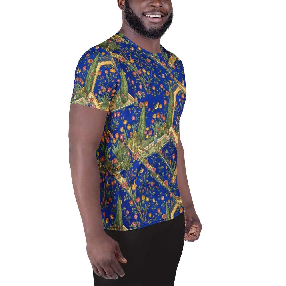 Cobalt Paradise on Men's Athletic T-Shirt — Right