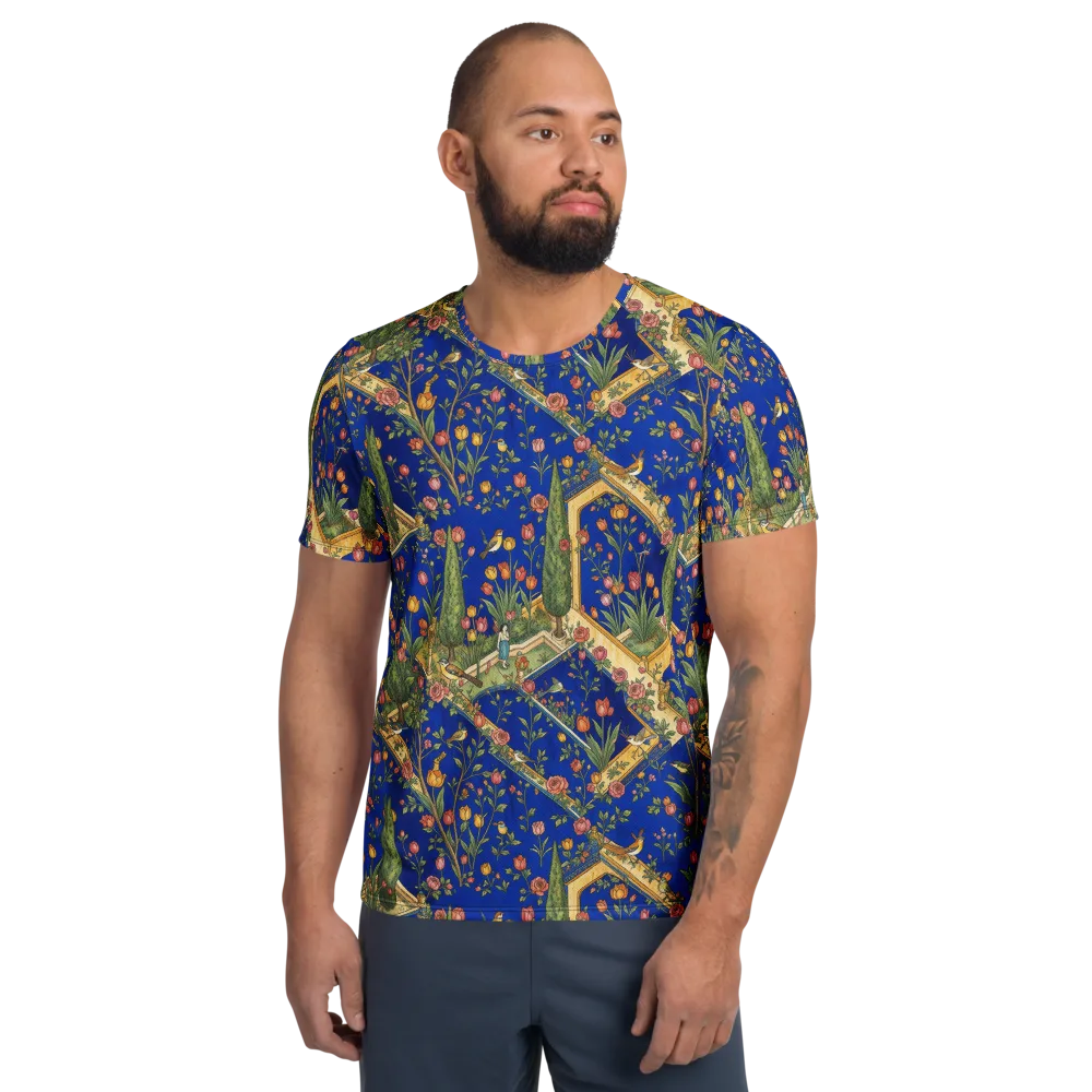 Cobalt Paradise on Men's Athletic T-Shirt — Front