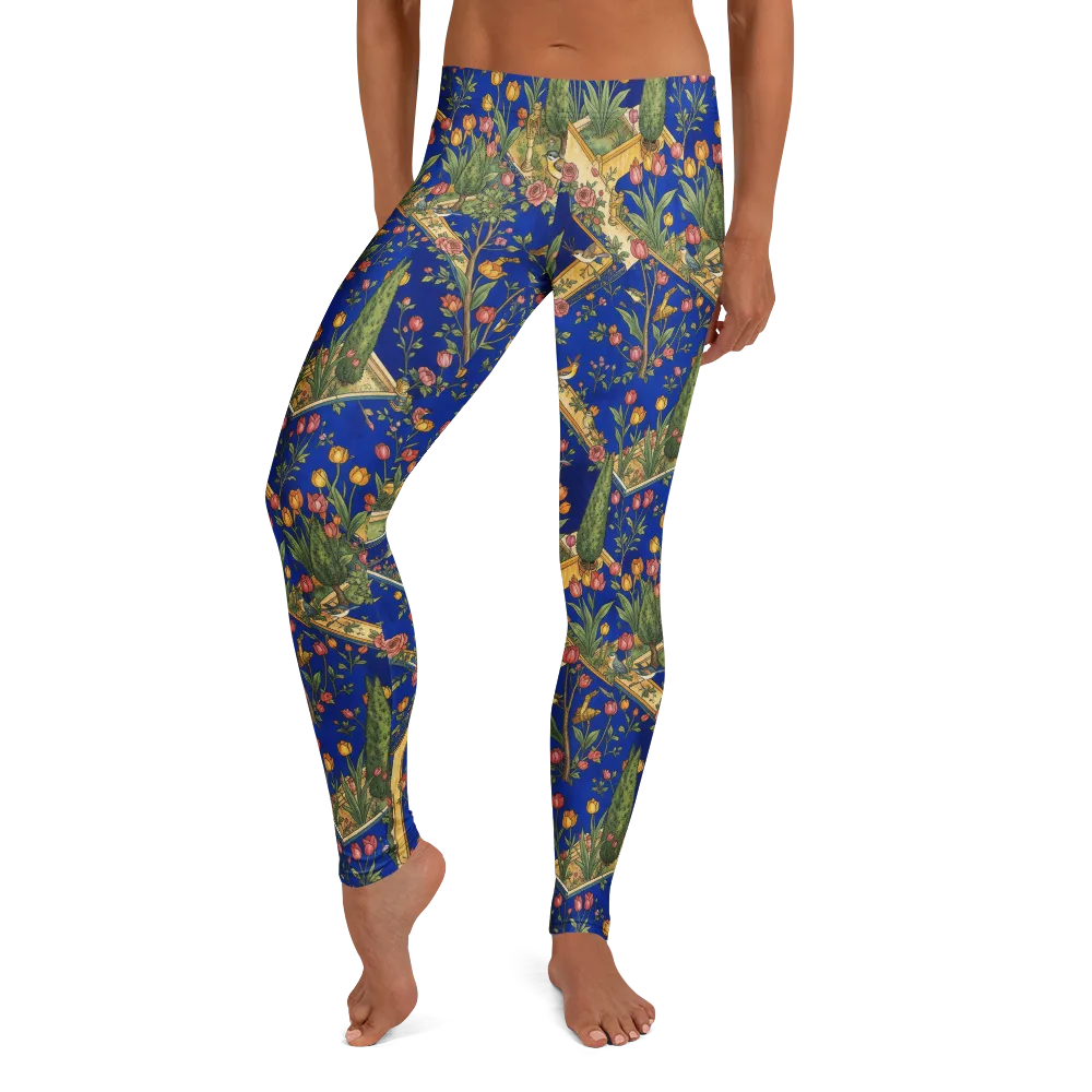 Cobalt Paradise on Leggings — Front