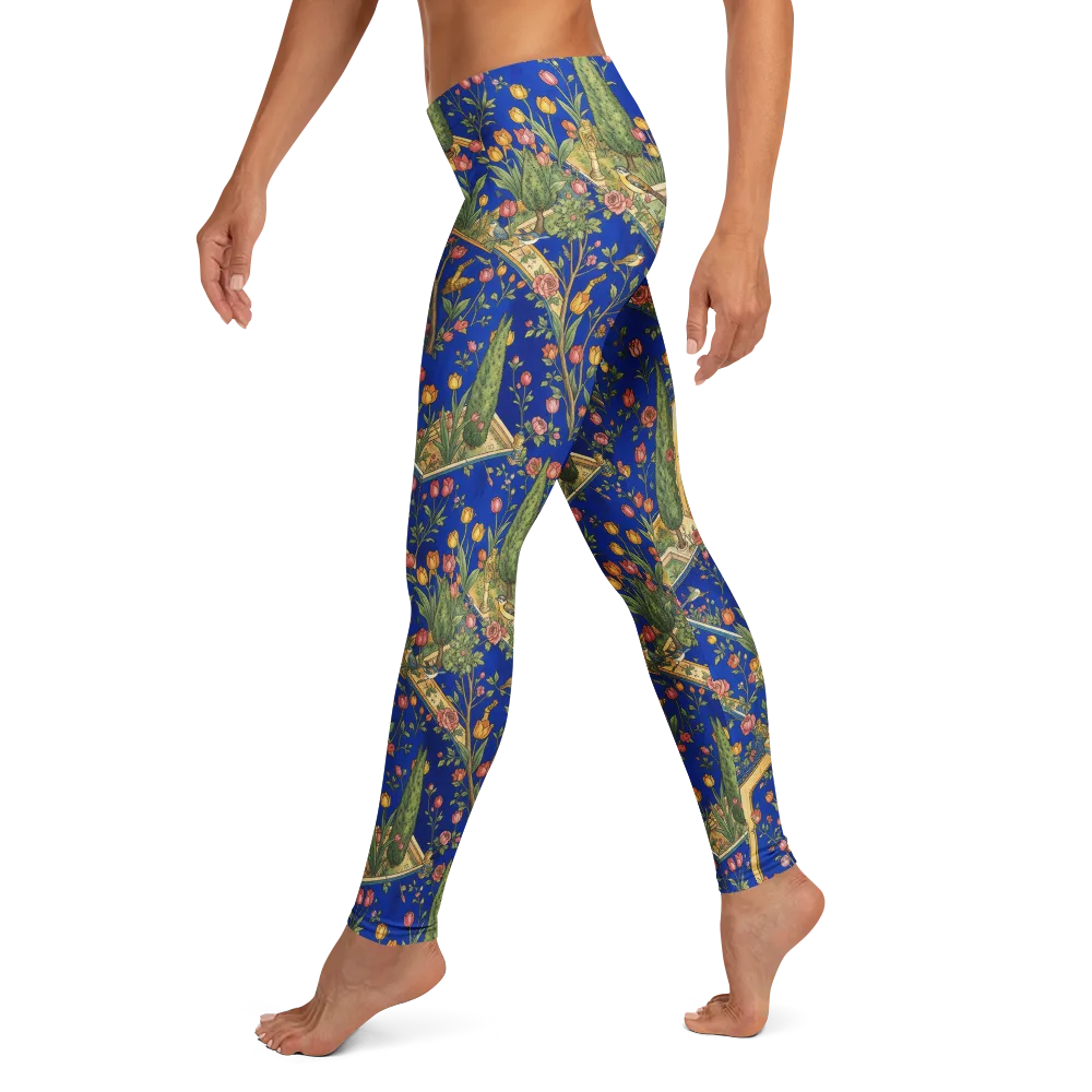 Cobalt Paradise on Leggings — Left