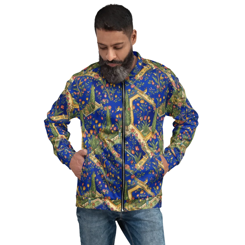 Cobalt Paradise on Bomber Jacket — Front