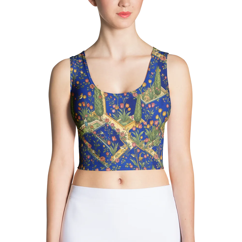 Cobalt Paradise on Crop Top — Front