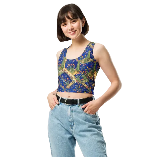 Cobalt Paradise on a Crop Top