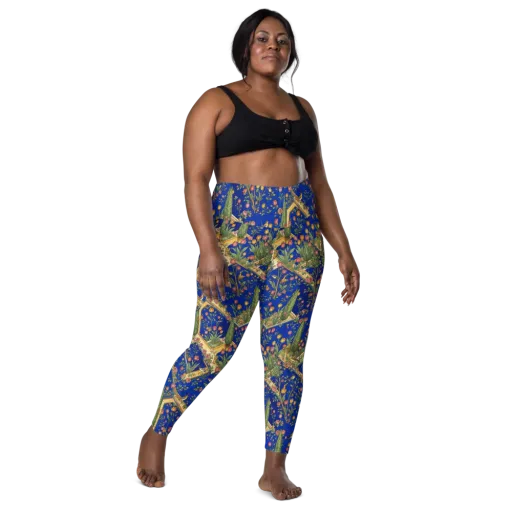 Cobalt Paradise on a Leggings with Pockets