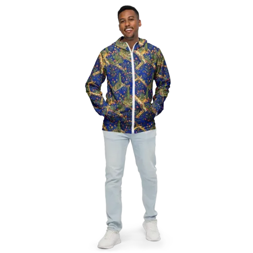 Cobalt Paradise on a Men's Windbreaker