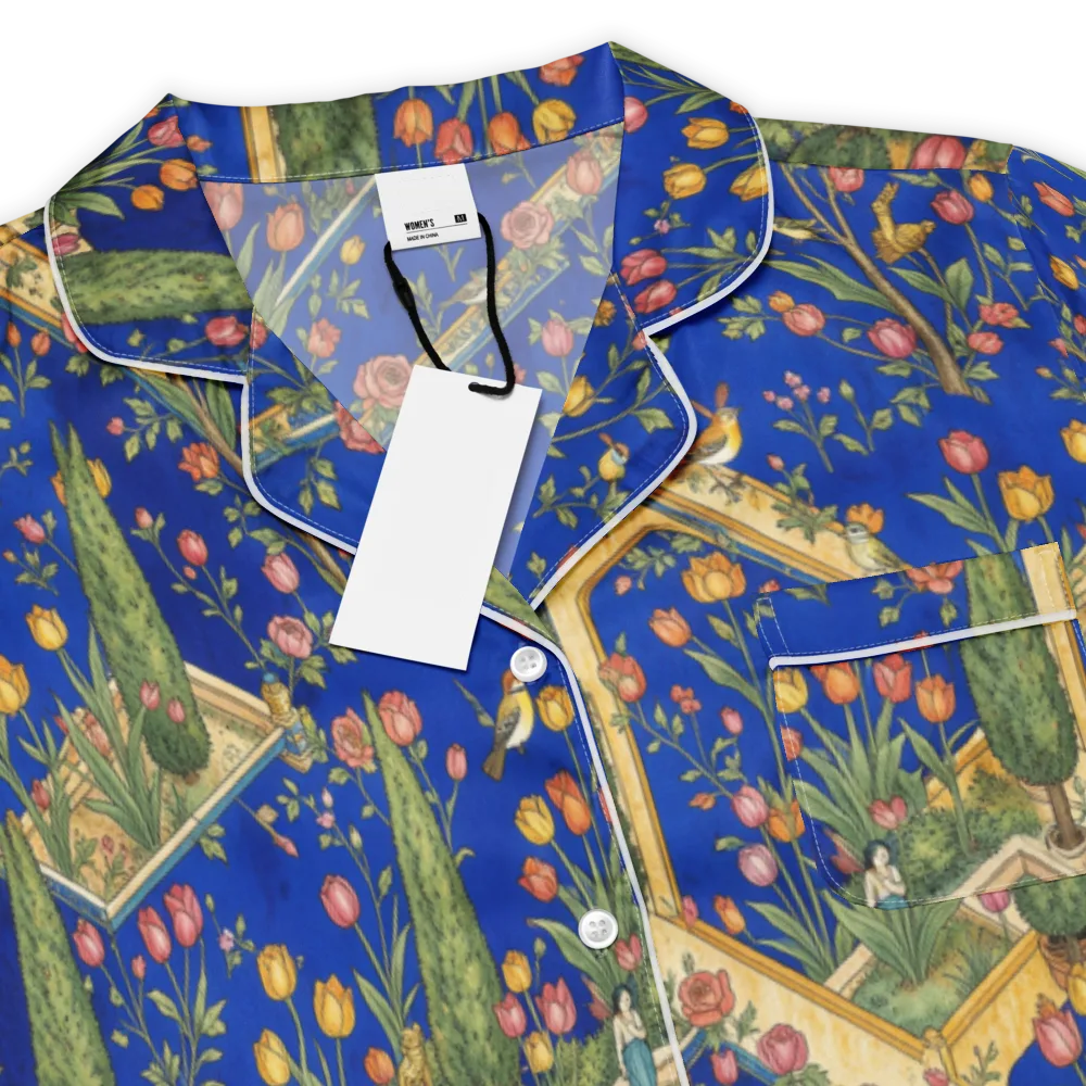 Cobalt Paradise on Women's Short Sleeve Pajama Top — Product details