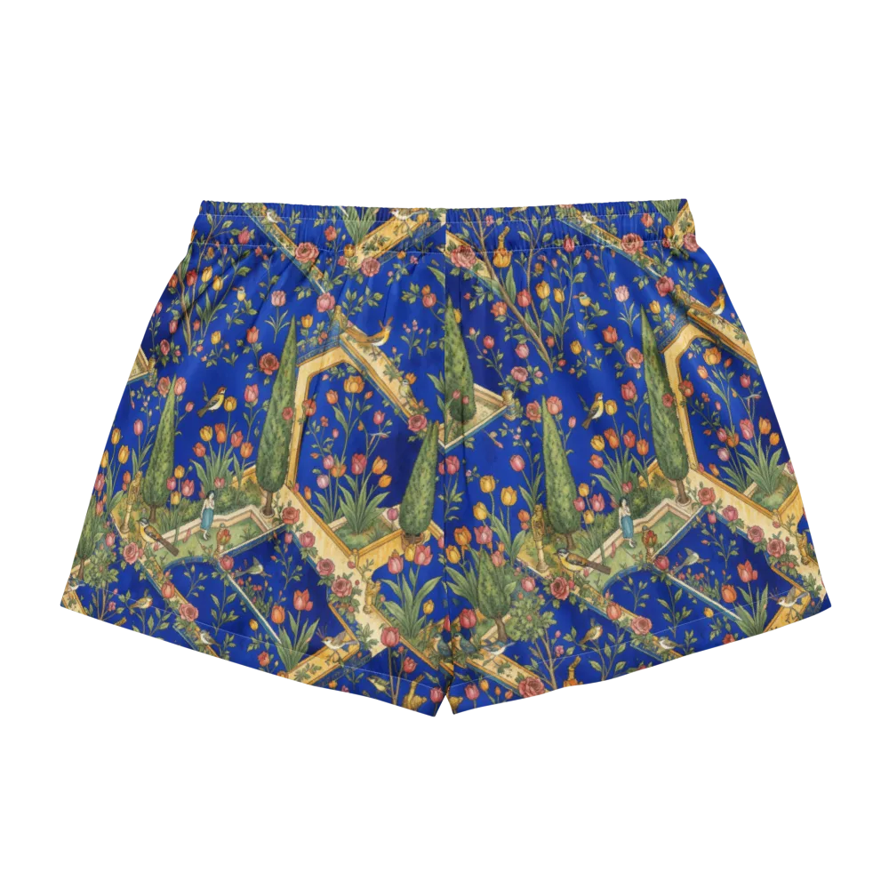Cobalt Paradise on Women's Pajama Shorts — Back