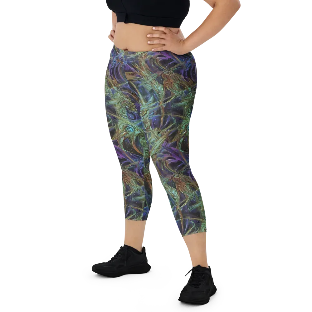 Neptune’s Garden on Capri Leggings — Front