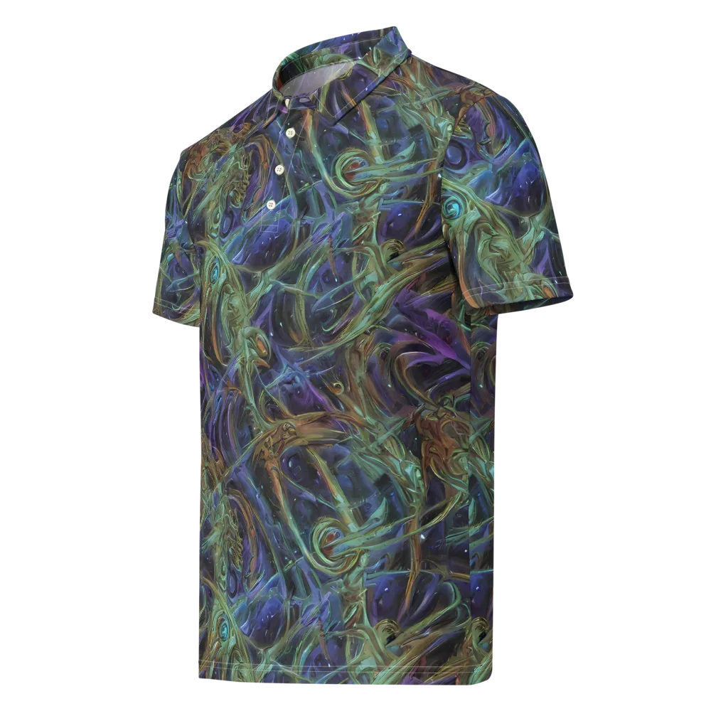 Neptune’s Garden on Men's Slim Fit Polo Shirt — Left Front