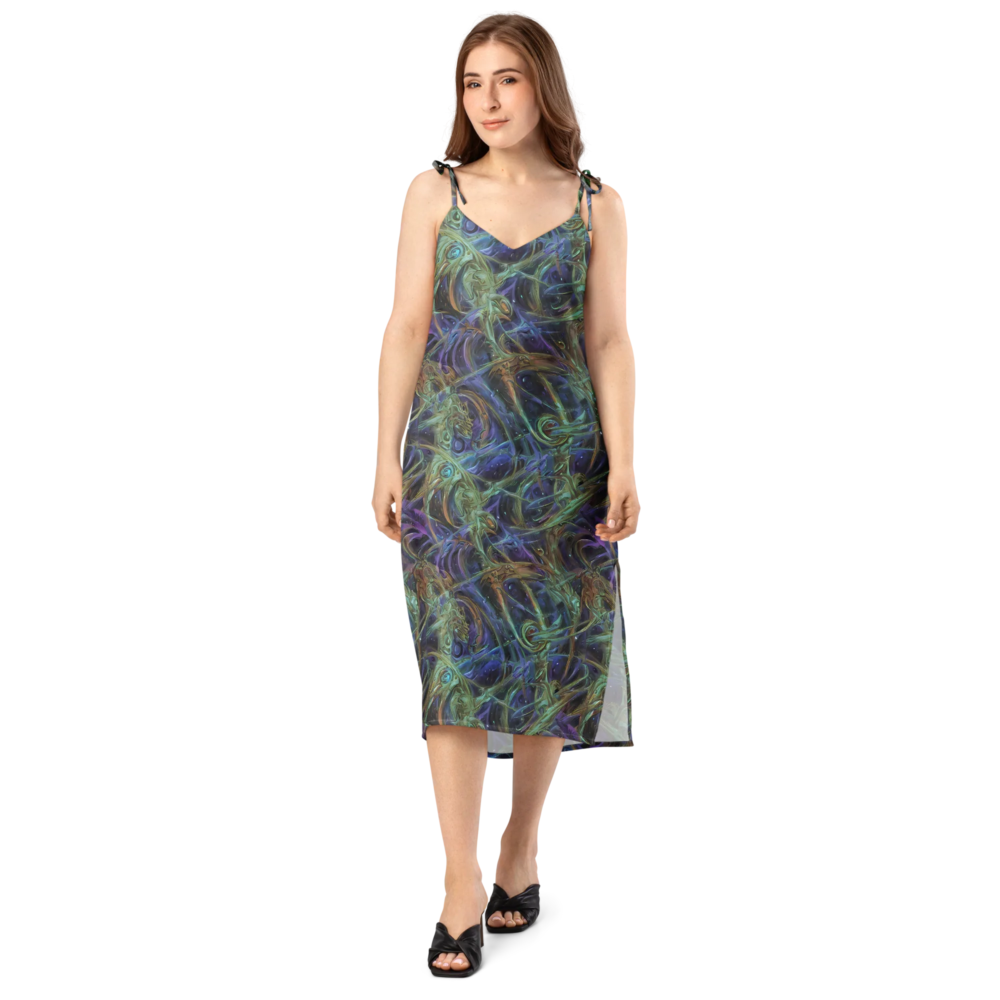 Neptune’s Garden on Slip Dress — Front