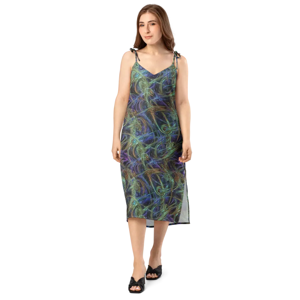 Neptune’s Garden on Slip Dress — Front