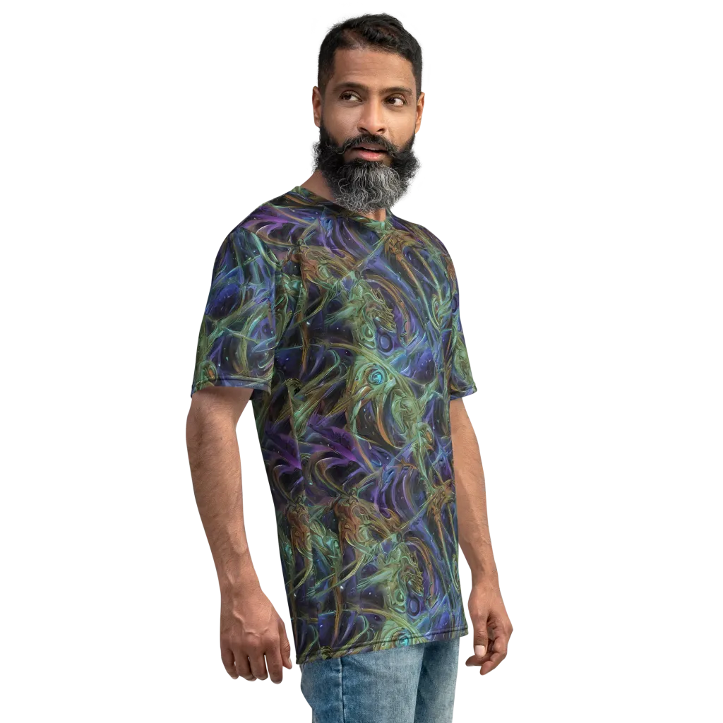 Neptune’s Garden on Men's Crew Neck T-Shirt — Right