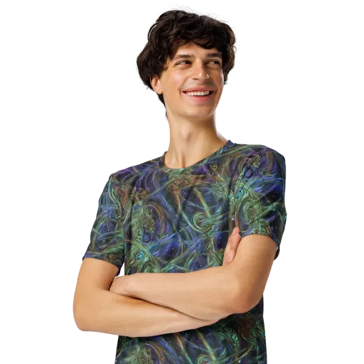 Neptune’s Garden on a Men's Crew Neck T-Shirt