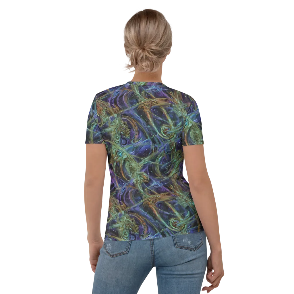Neptune’s Garden on Women's Crew Neck T-Shirt — Back