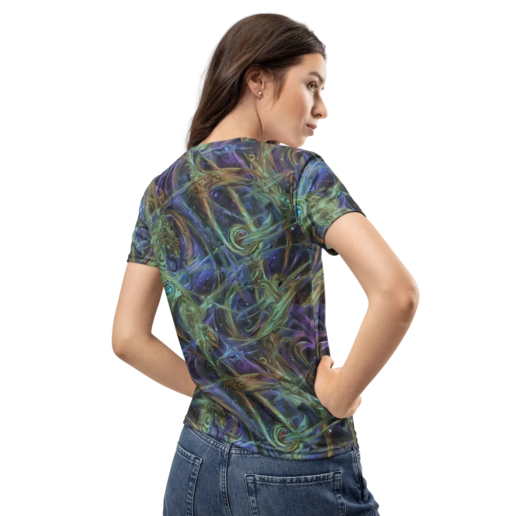 Neptune’s Garden on Women's Crew Neck T-Shirt — Back