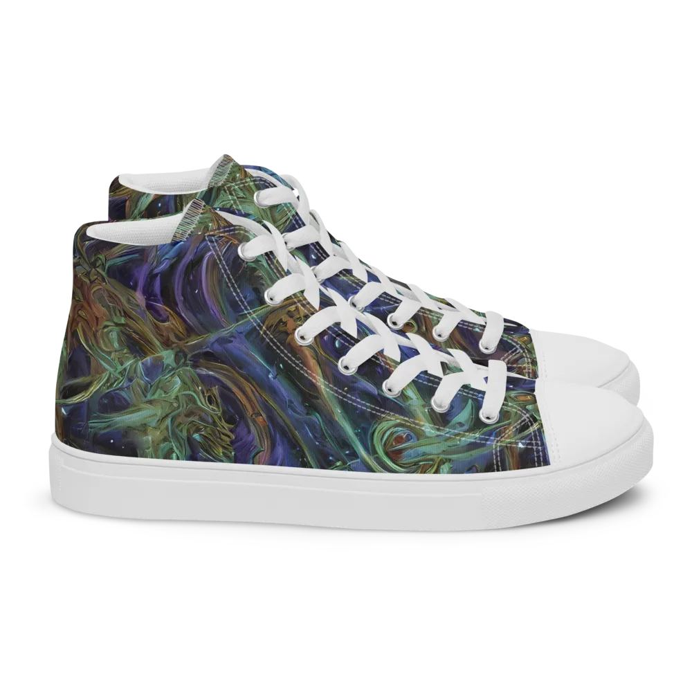 Neptune’s Garden on Women's High Top Canvas Shoes — Right
