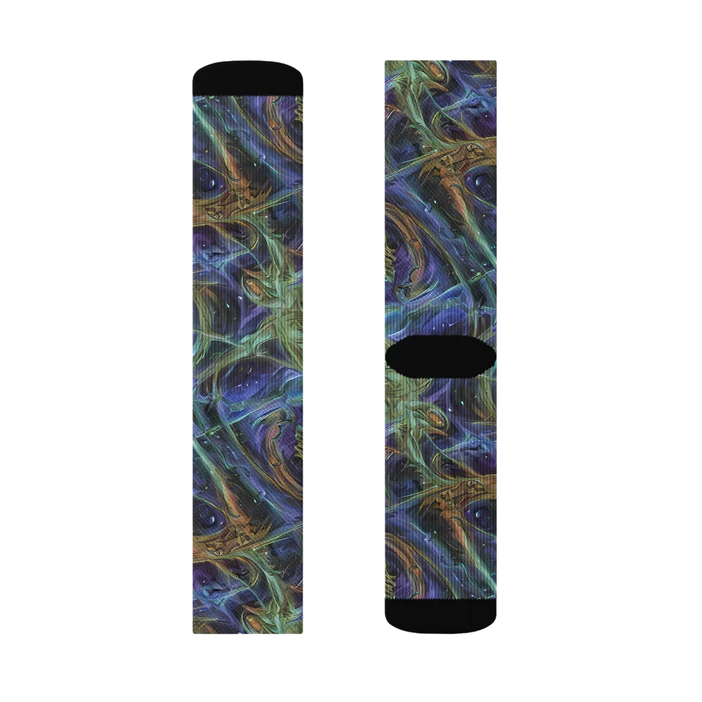 Neptune’s Garden on Socks — Right Sock